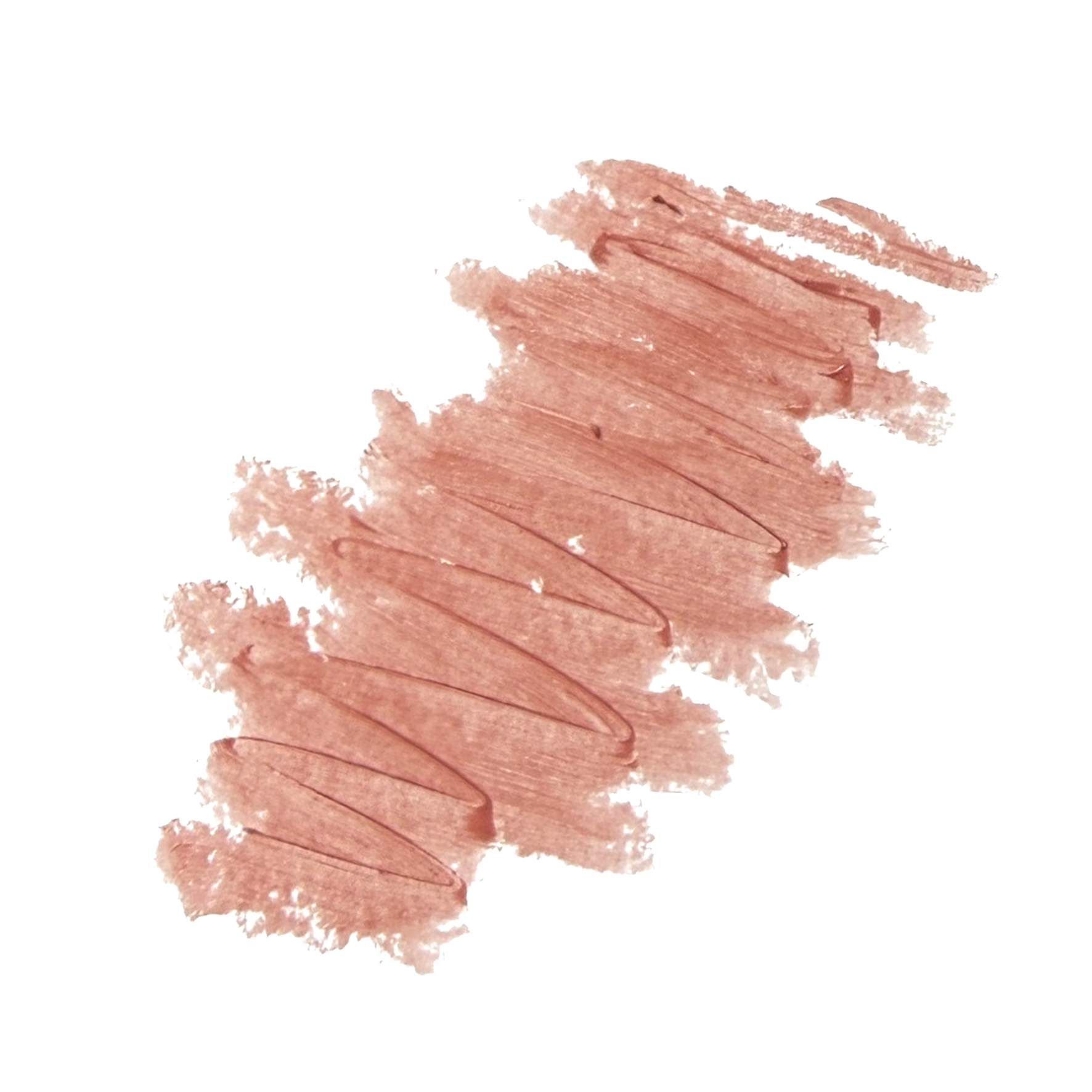 A textured swipe of a dusty rose pink cosmetic cream, likely a lip gloss or cheek tint, shown on a solid white background.