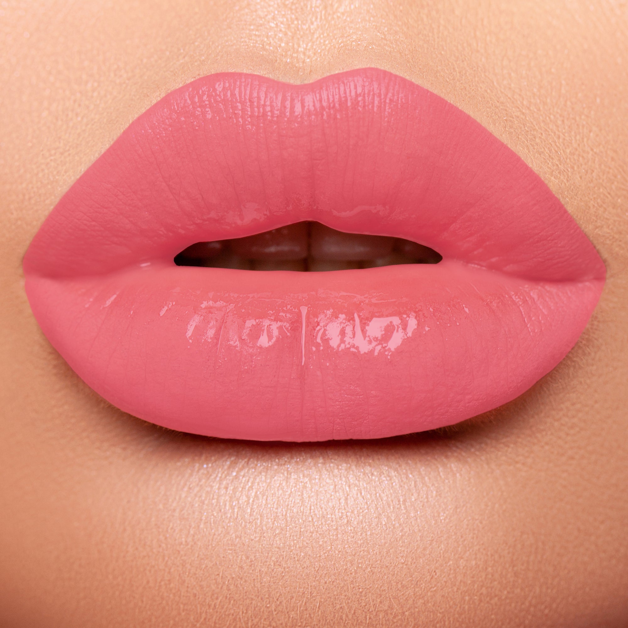 lips wearing pink lipstick