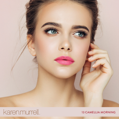 model wearing pink lipstick 